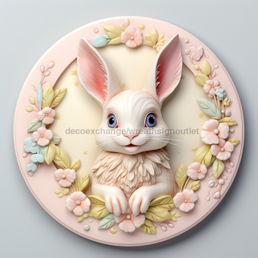 Easter Sign, 3D Bunny Look, DCO-12859, Sign For Wreath, 10